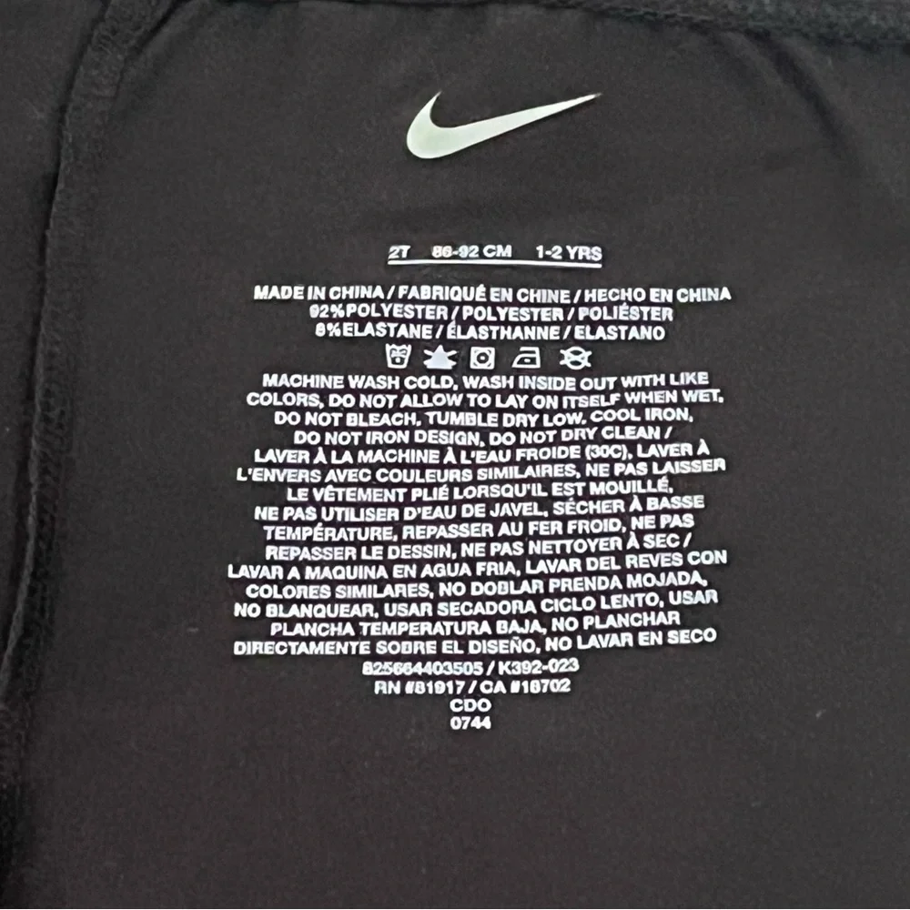 New Nike Girls Black Leggings size 2T - Picture 4 of 4